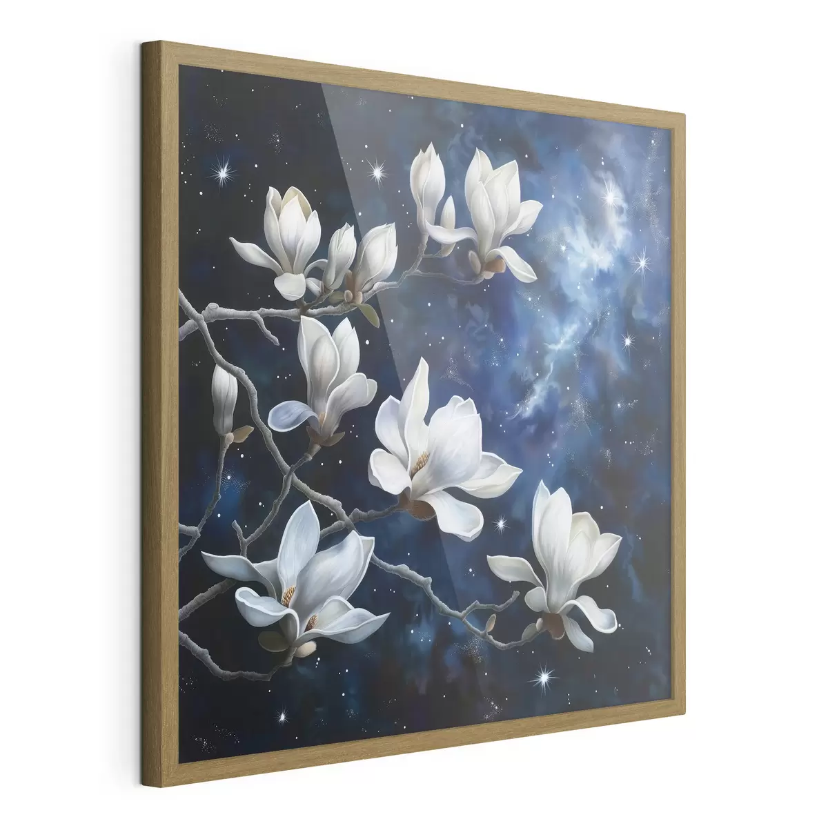Poster Fiori di magnolia contro il cielo f44585