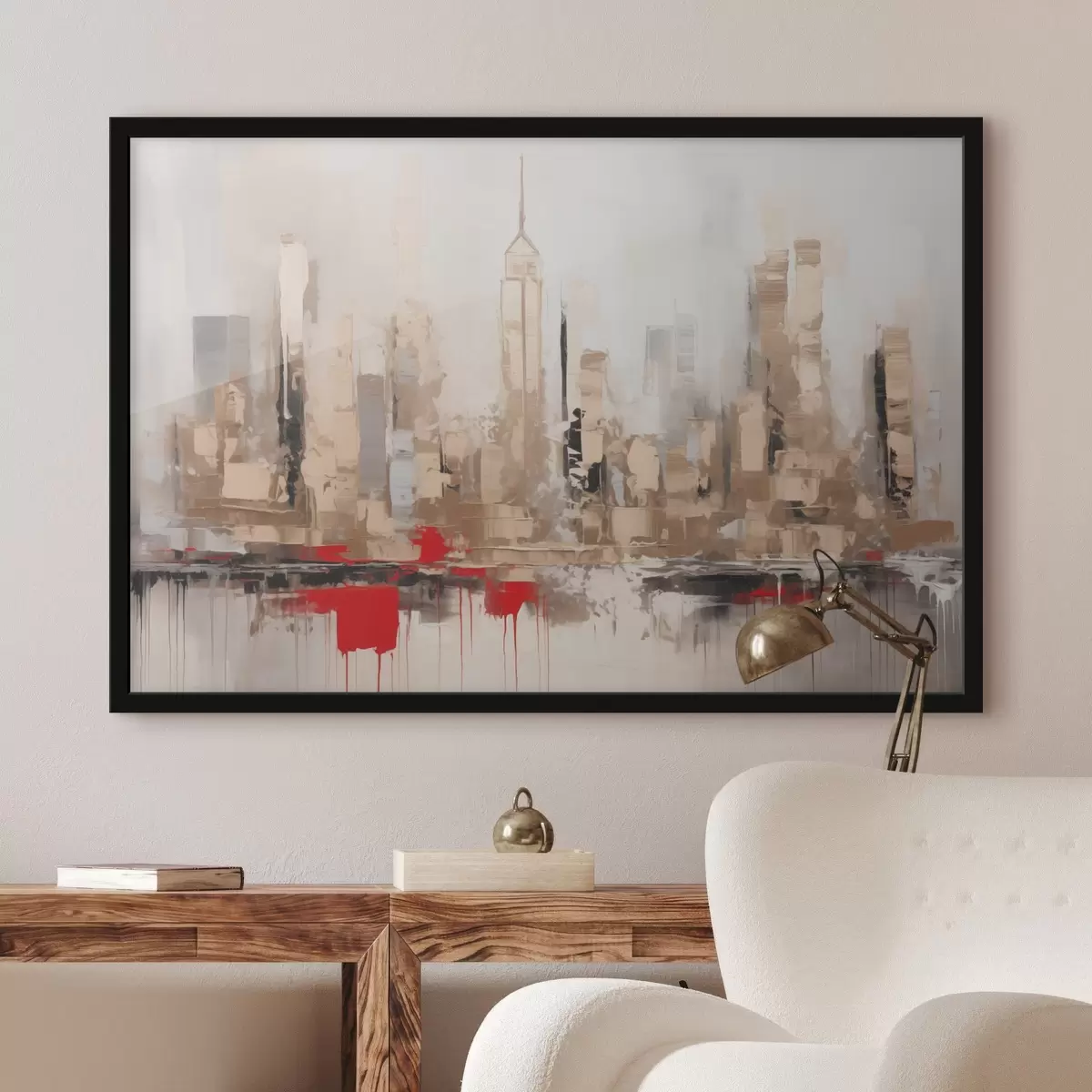 Poster Pittura astratta di imitazione della città f44597