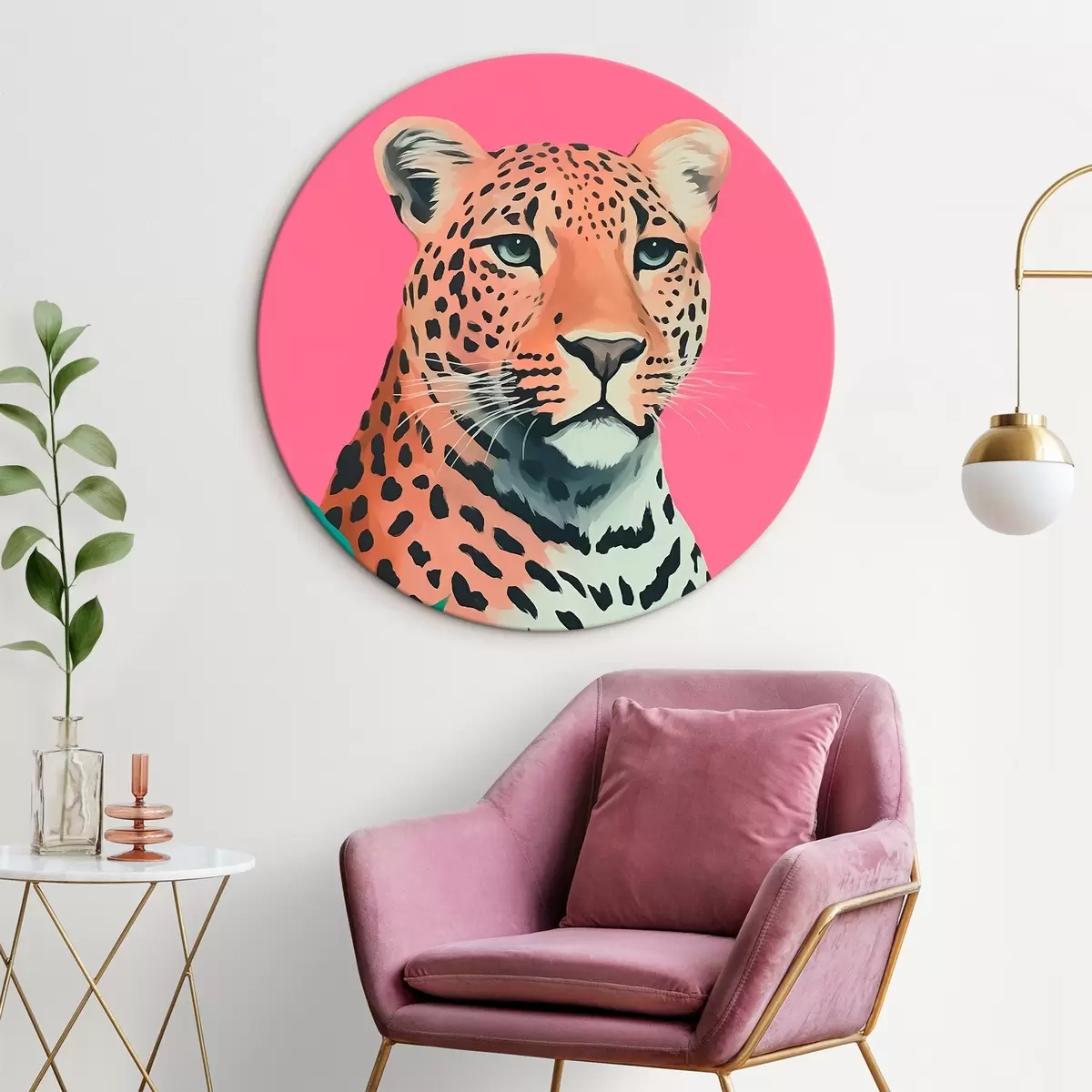Quadri rotondi Leopardo r44636