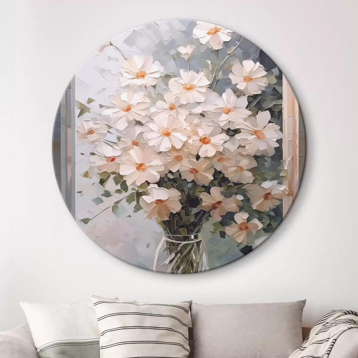 Quadri rotondi Fiori delicati in un vaso r44651
