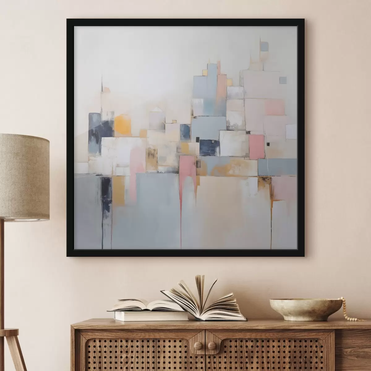 Poster Pittura astratta di imitazione della città f44638