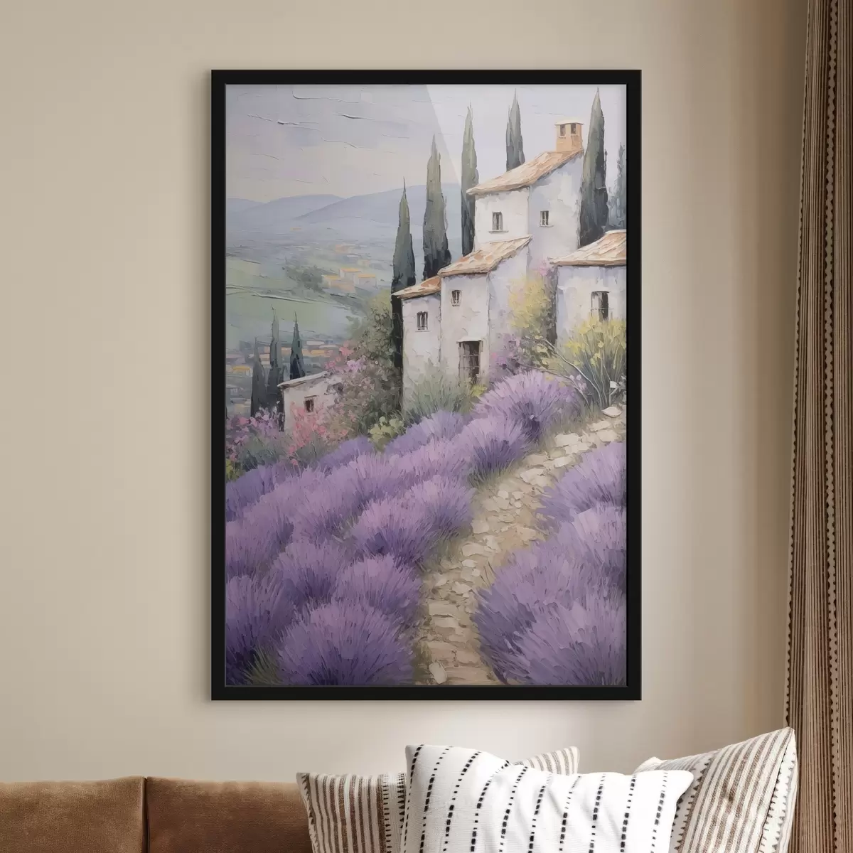Poster Casa vicino al campo di lavanda f44641