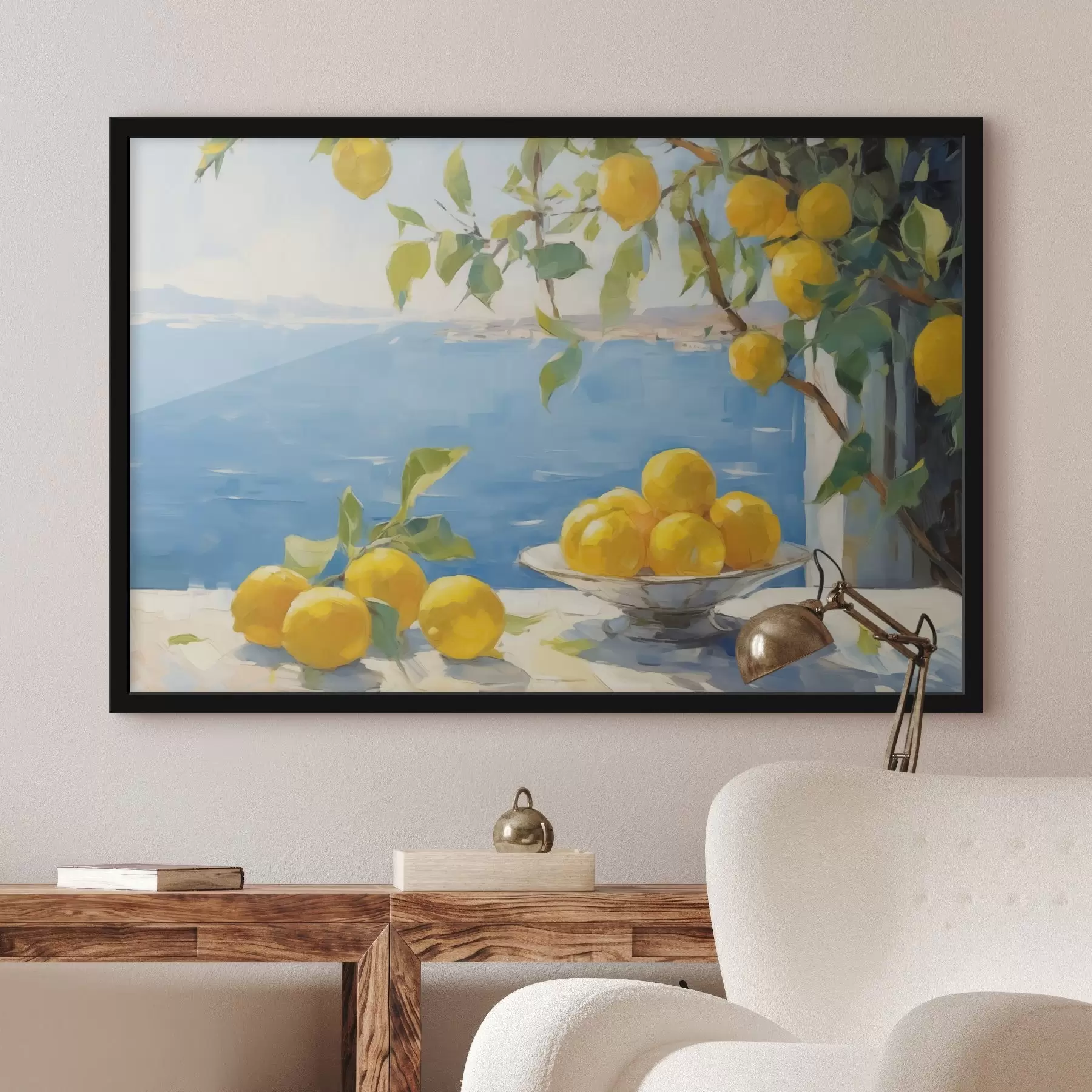 carta da parati Limoni contro il mare nr. f44649