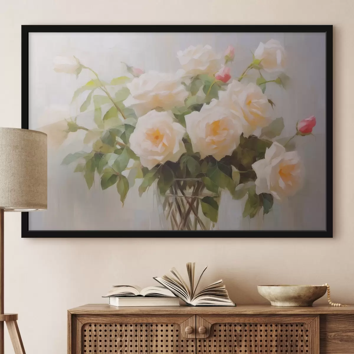 Poster Bouquet di rose in vaso f44652