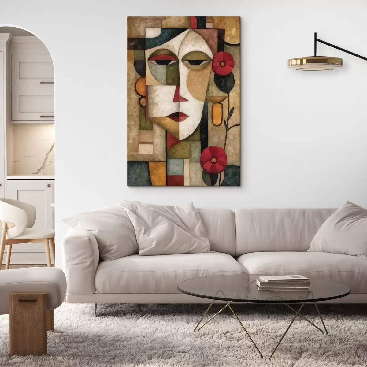 carta da parati Volto femminile, cubismo nr. s44619