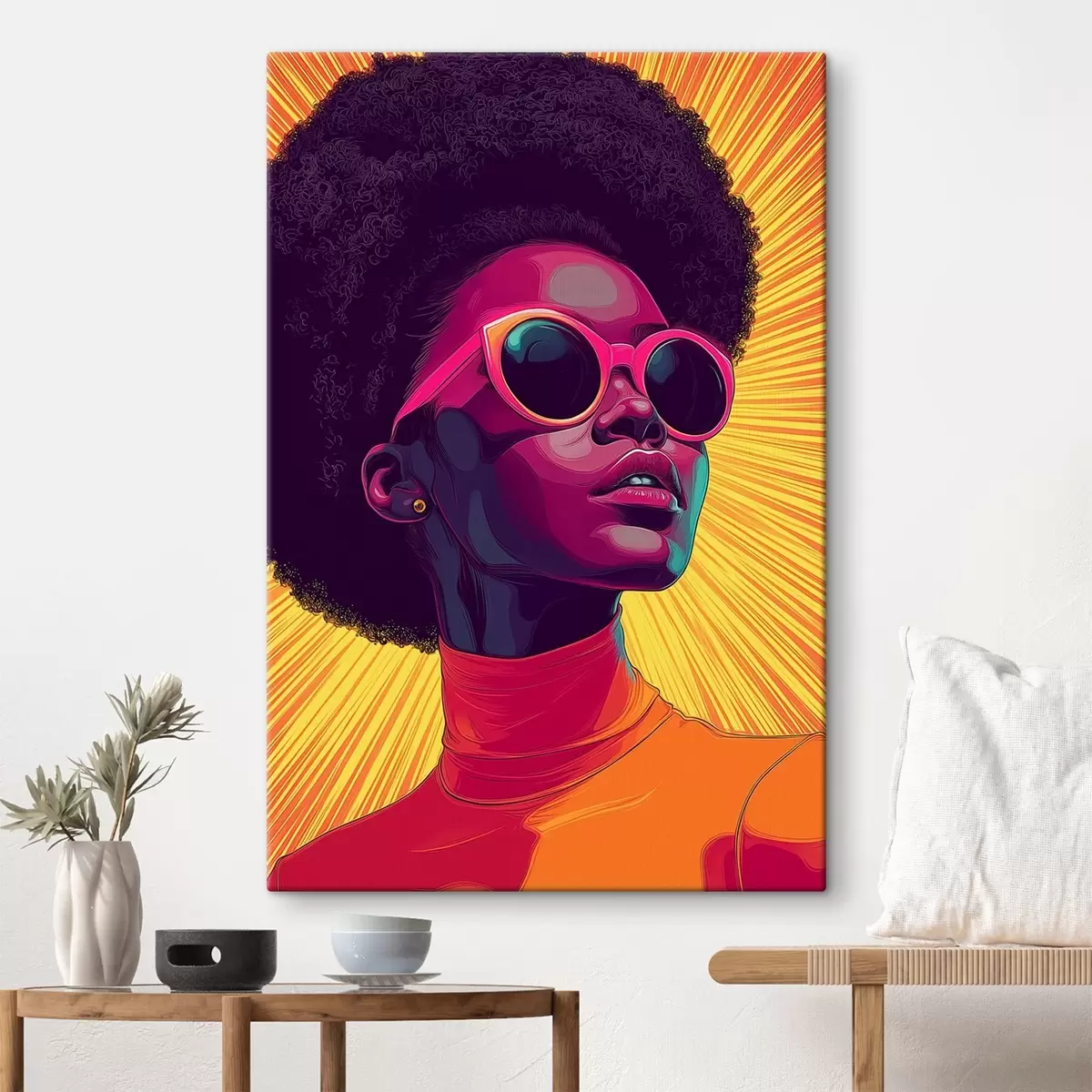 carta da parati Ragazza con occhiali, pop art nr. s44620