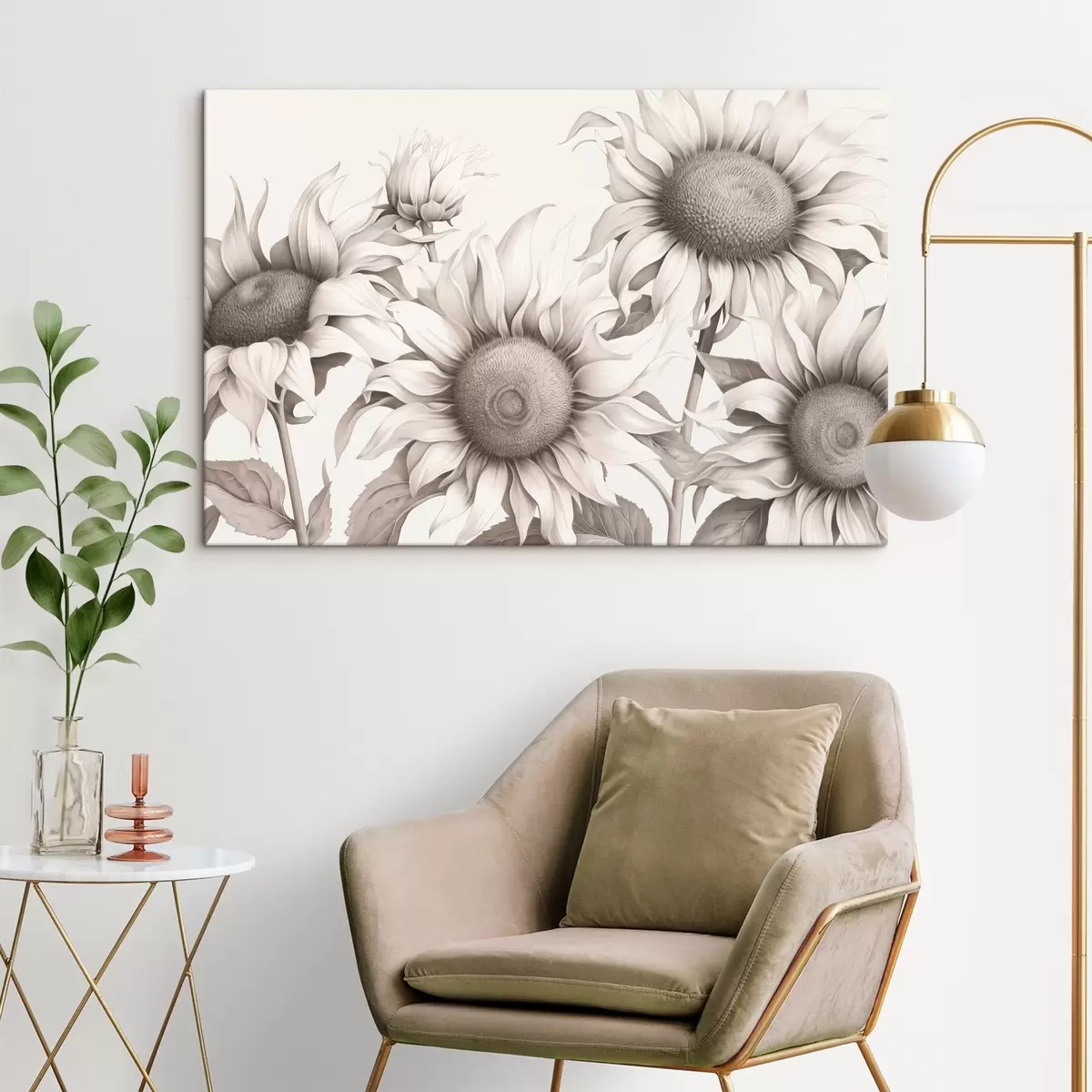 carta da parati Girasoli, stile grafico nr. s44626