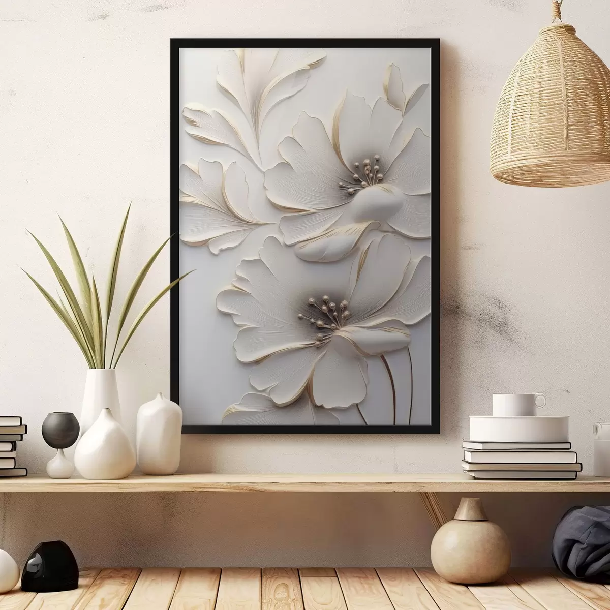 Poster Fiori, stile rilievo f44627