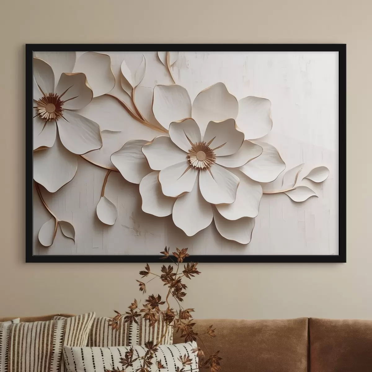 Poster Fiore con petali volumetrici f44630