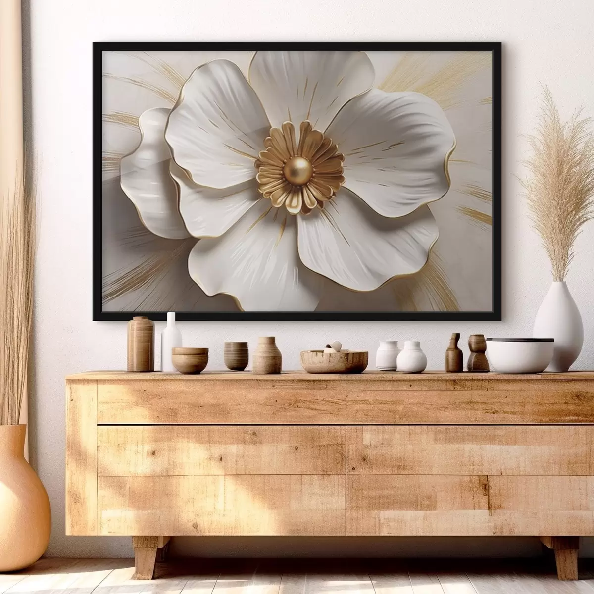 Poster Fiore con petali volumetrici f44631