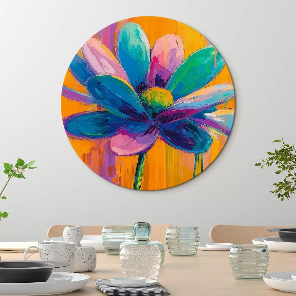 Quadri rotondi Fiore r44623