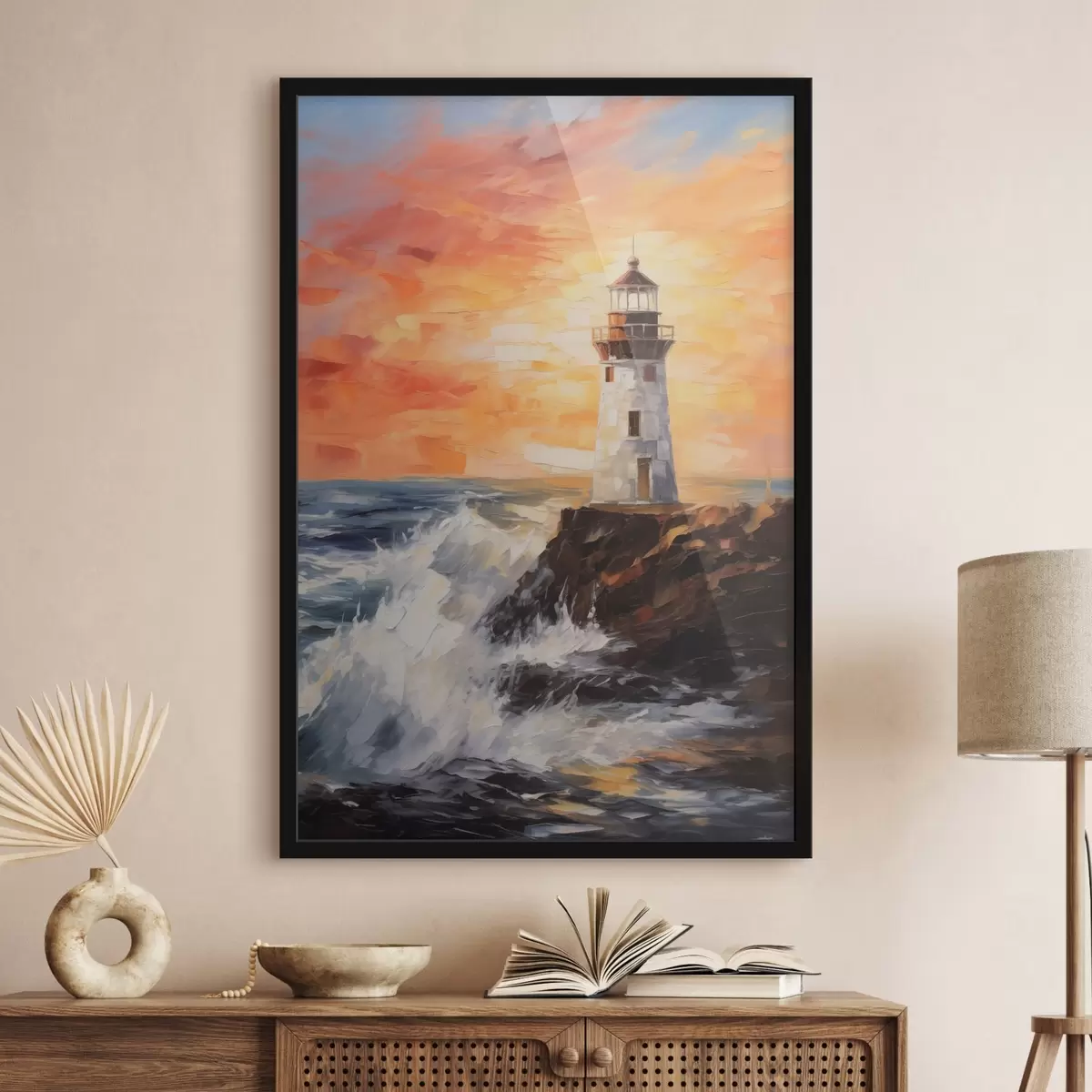 Poster Faro al tramonto f44674