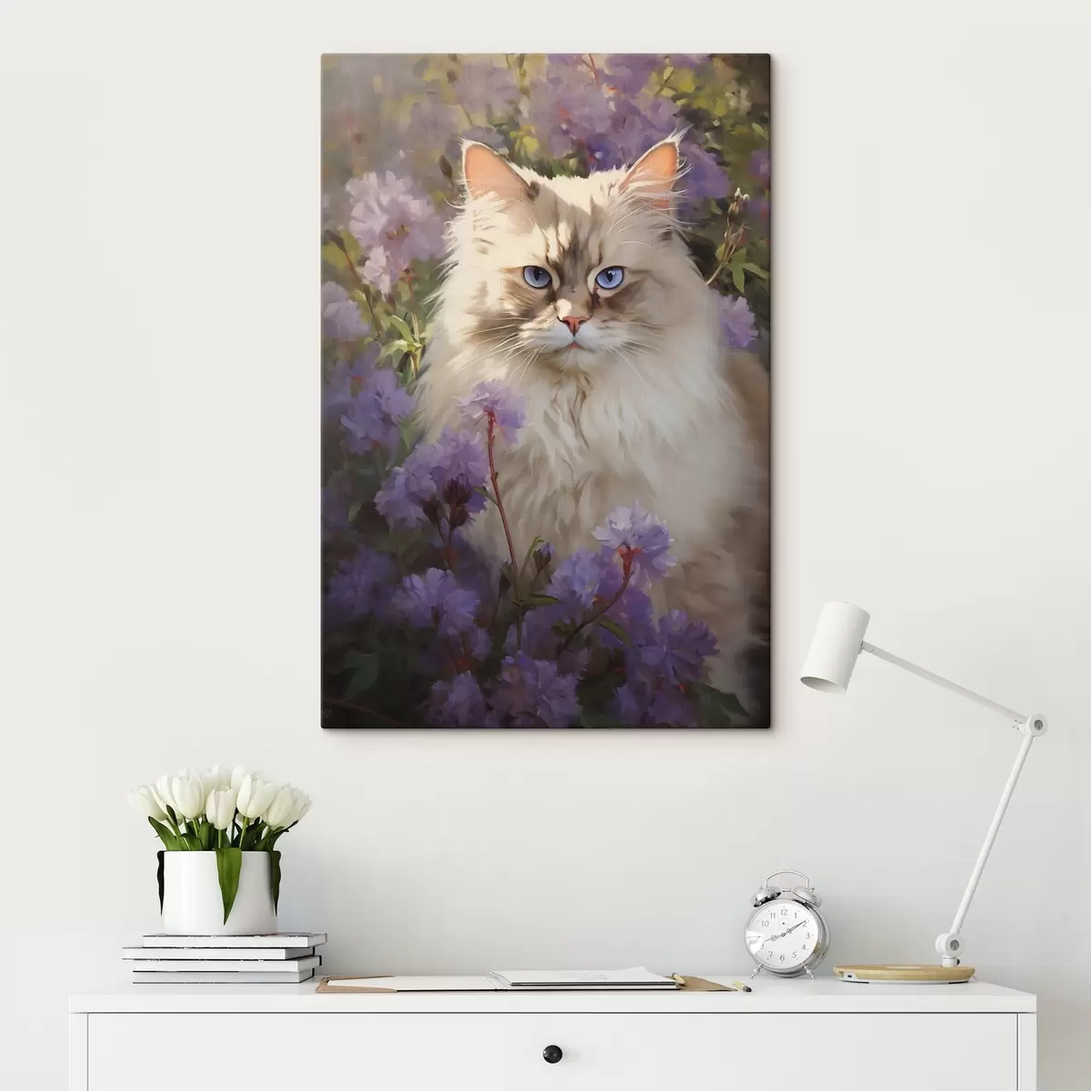 carta da parati Gatto in fiore nr. s44663