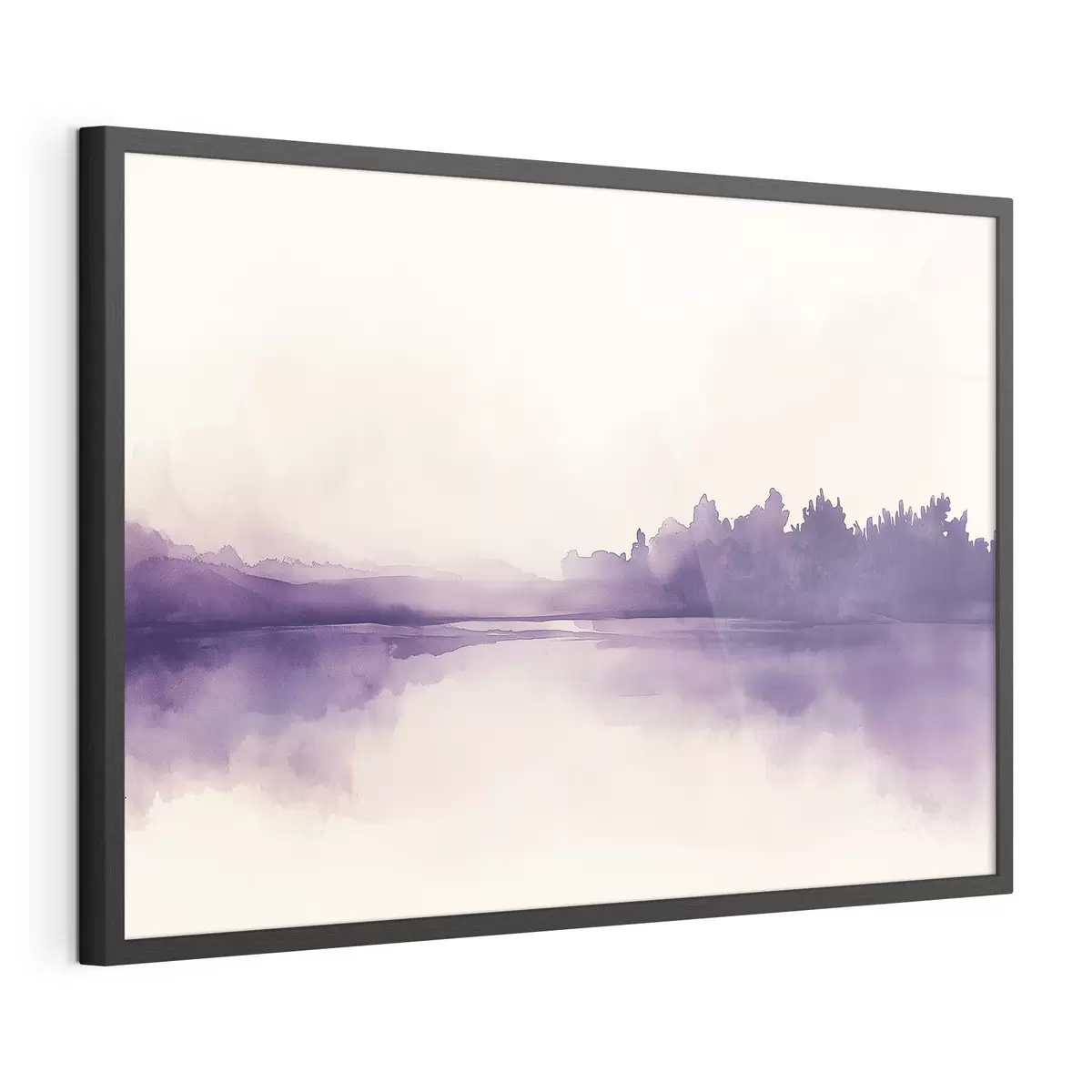 Poster Astrazione di pittura ad acquerello con colore viola f44504