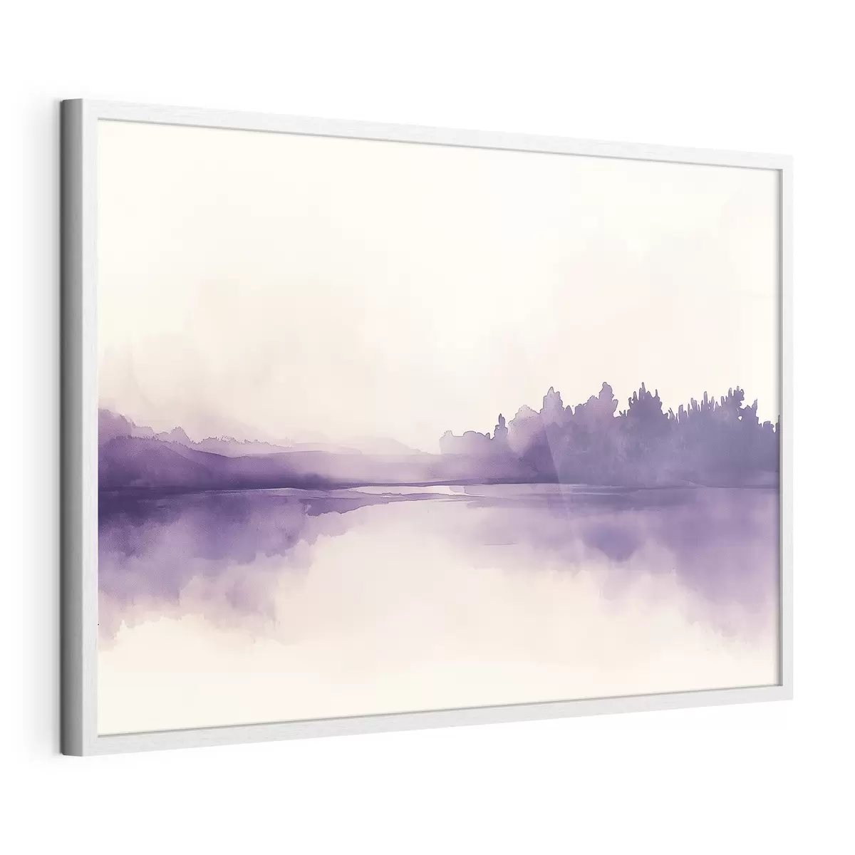 Poster Astrazione di pittura ad acquerello con colore viola f44504