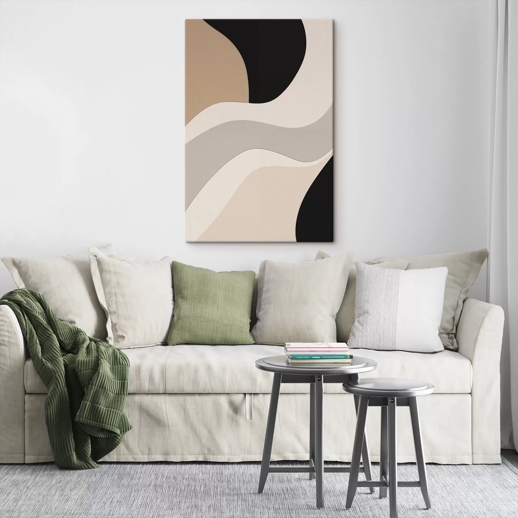 carta da parati Onde astratte in beige e nero nr. s44688