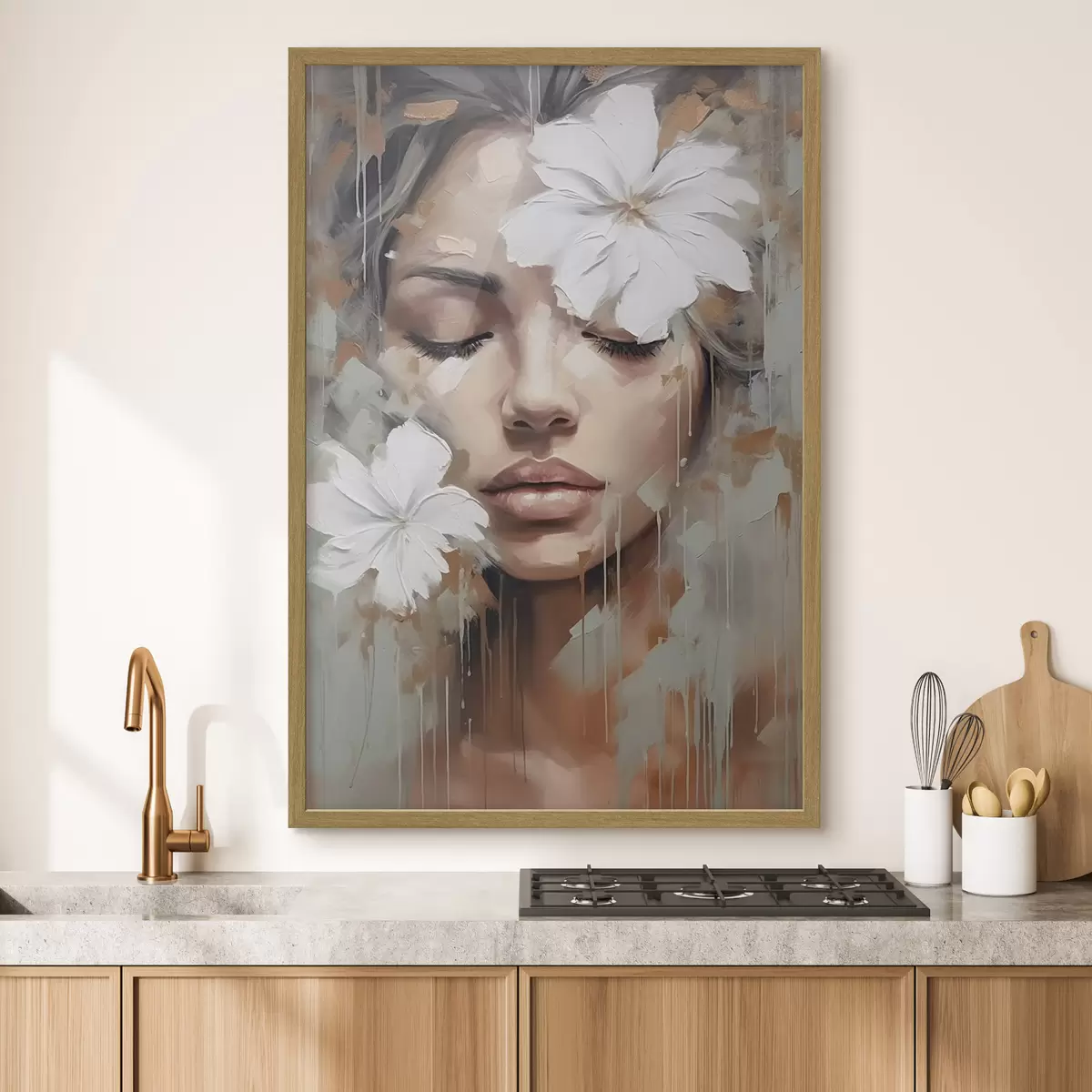 Poster Fiori bianchi sugli occhi f44684