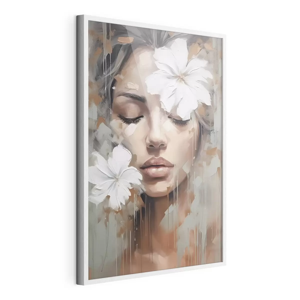 Poster Fiori bianchi sugli occhi f44684