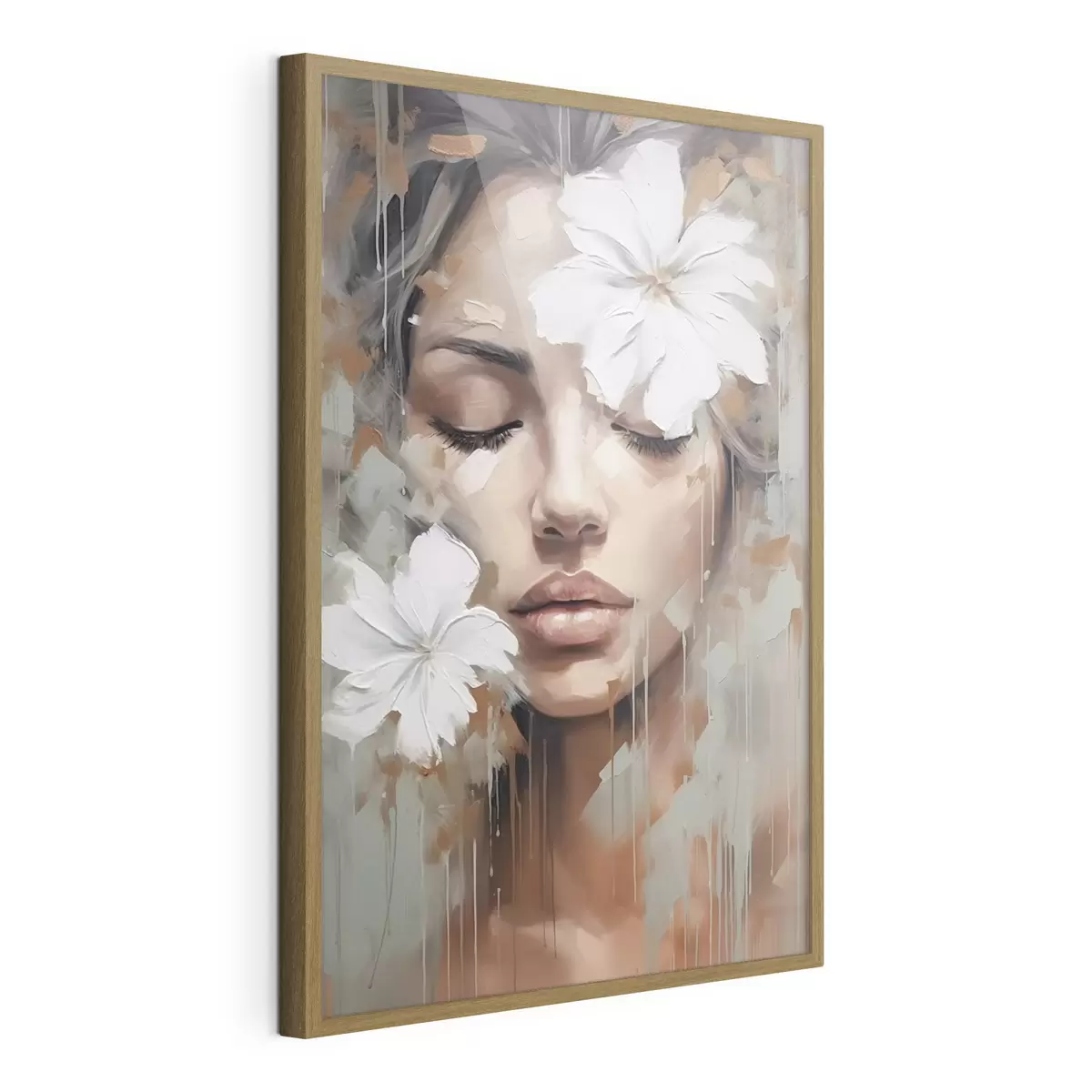 Poster Fiori bianchi sugli occhi f44684