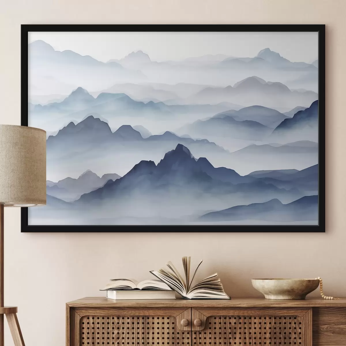 Poster Montagne in blu f44685