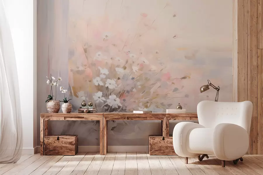 carta da parati Mazzo di fiori vicino alla finestra imitazione di pittura nr. w04101