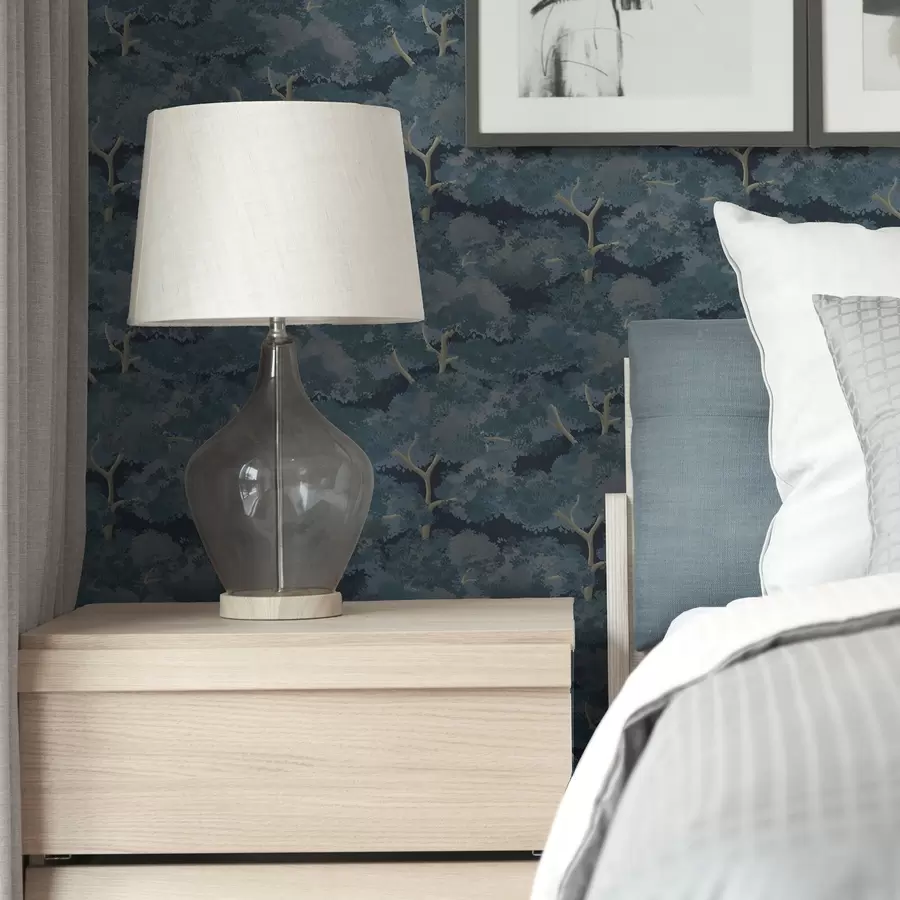 carta da parati Motivo di alberi beige e sabbia in stile pastello nr. a00170v1