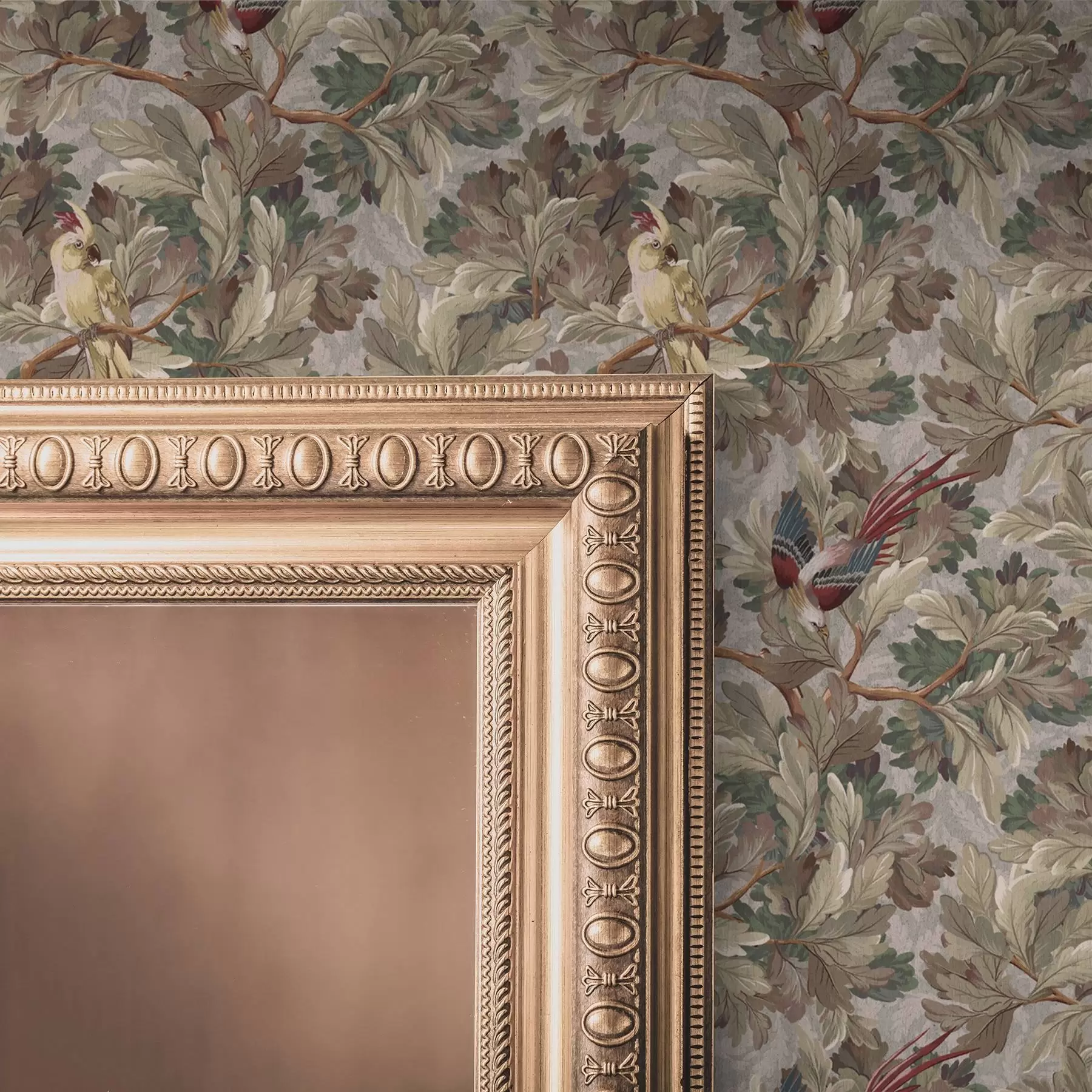 carta da parati Uccelli su rami in stile botanico vintage nr. a00175