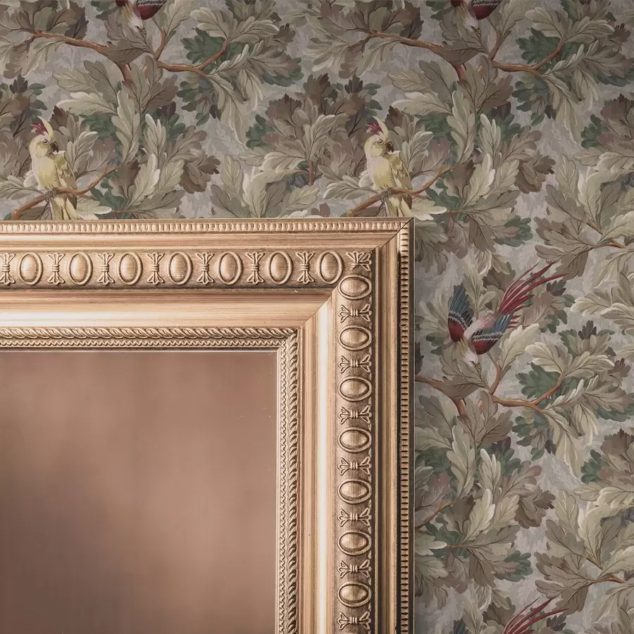 carta da parati Uccelli su rami in stile botanico vintage nr. a00175