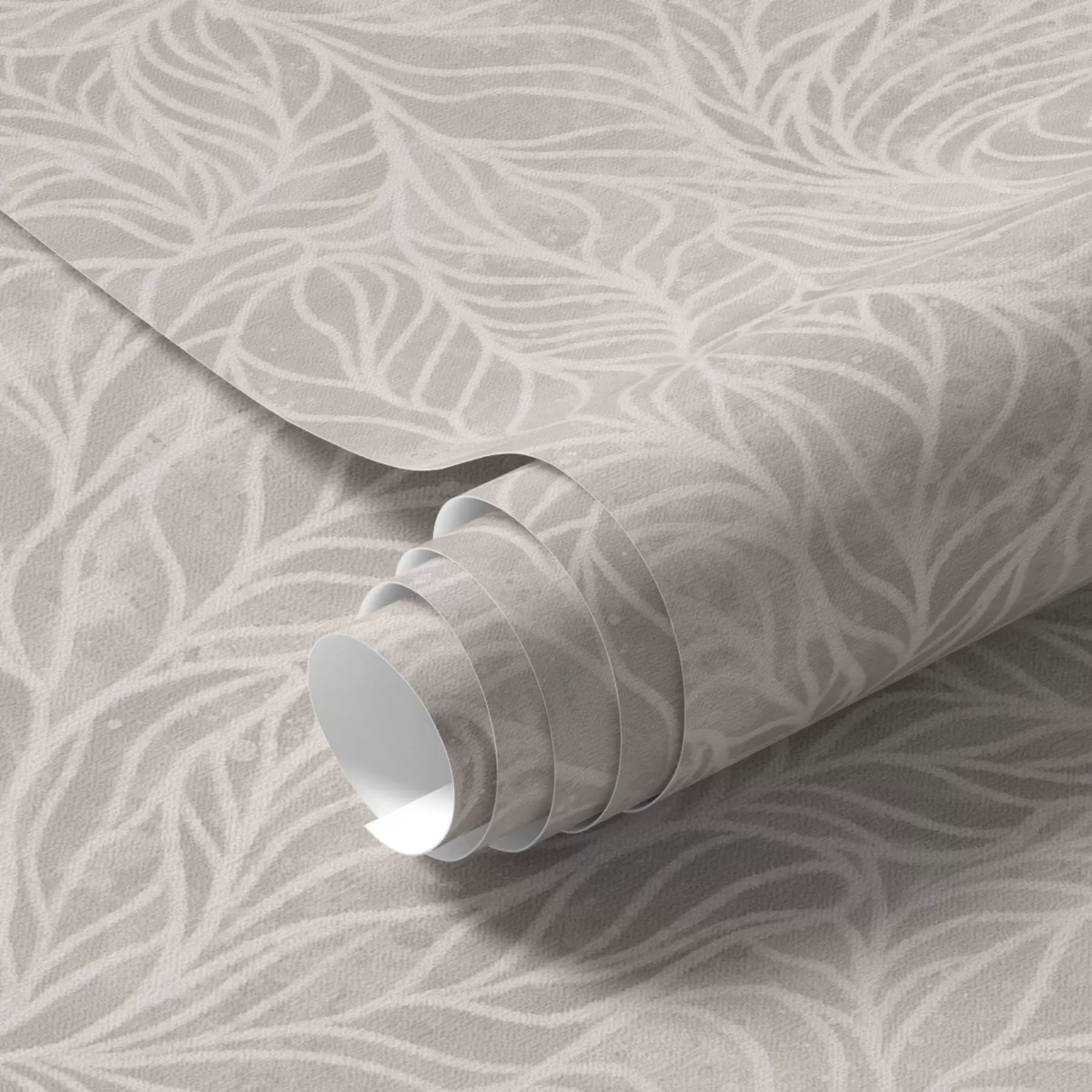 carta da parati Texture astratta beige con linee morbide di foglie nr. a00179