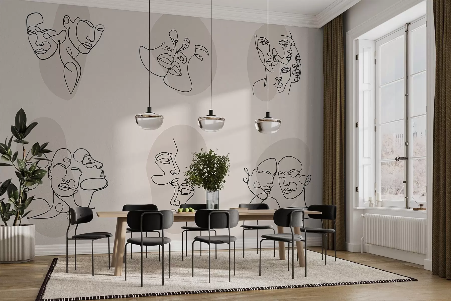 carta da parati Facce astratte nr. w04106