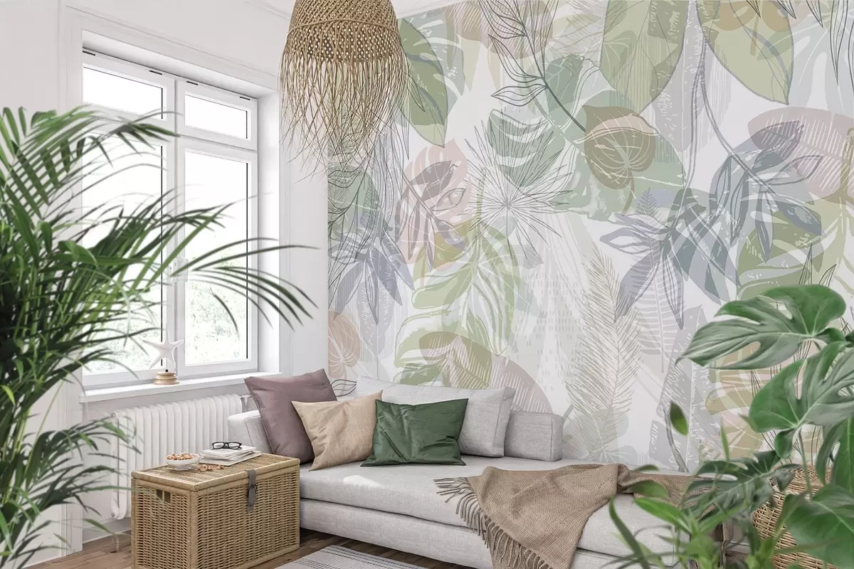 carta da parati Foglie di palma nr. w04107