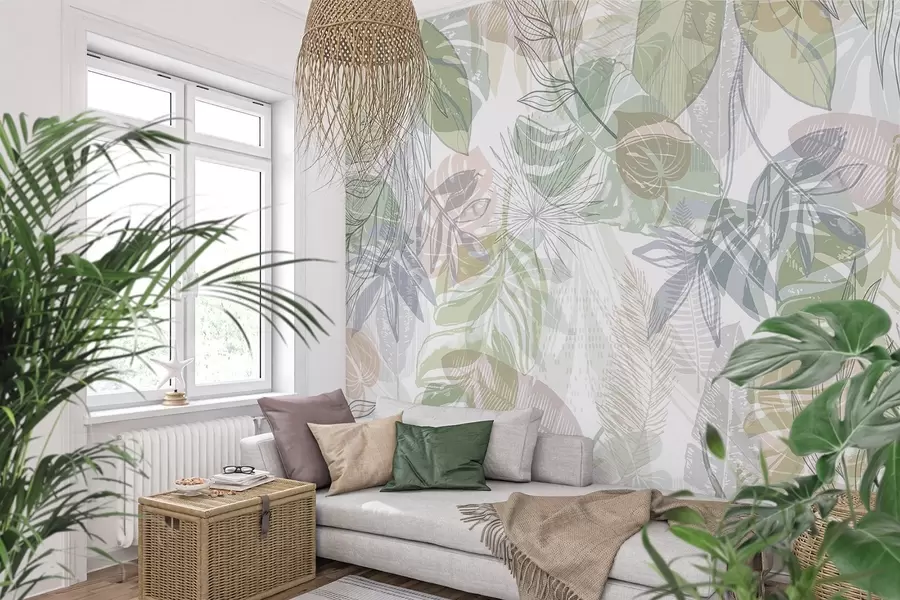 carta da parati Foglie di palma nr. w04107