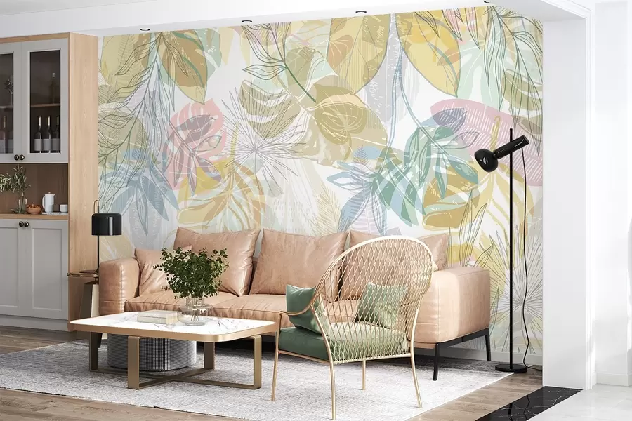 carta da parati Foglie di palma nr. w04107v2