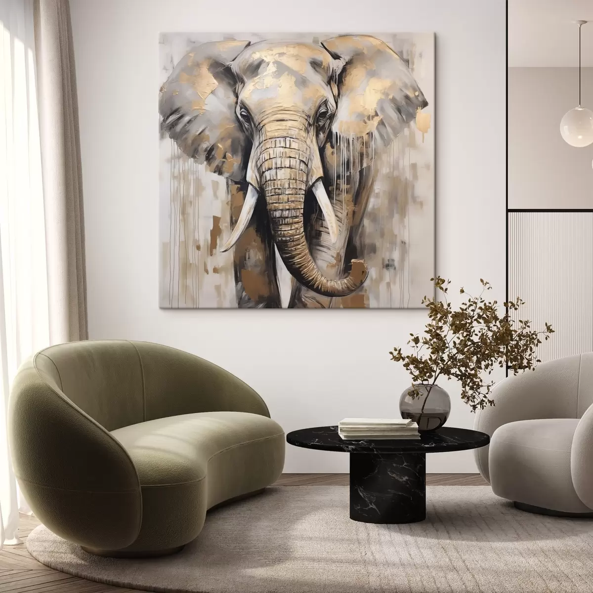 carta da parati Pittura a imitazione di elefante nr. s44700