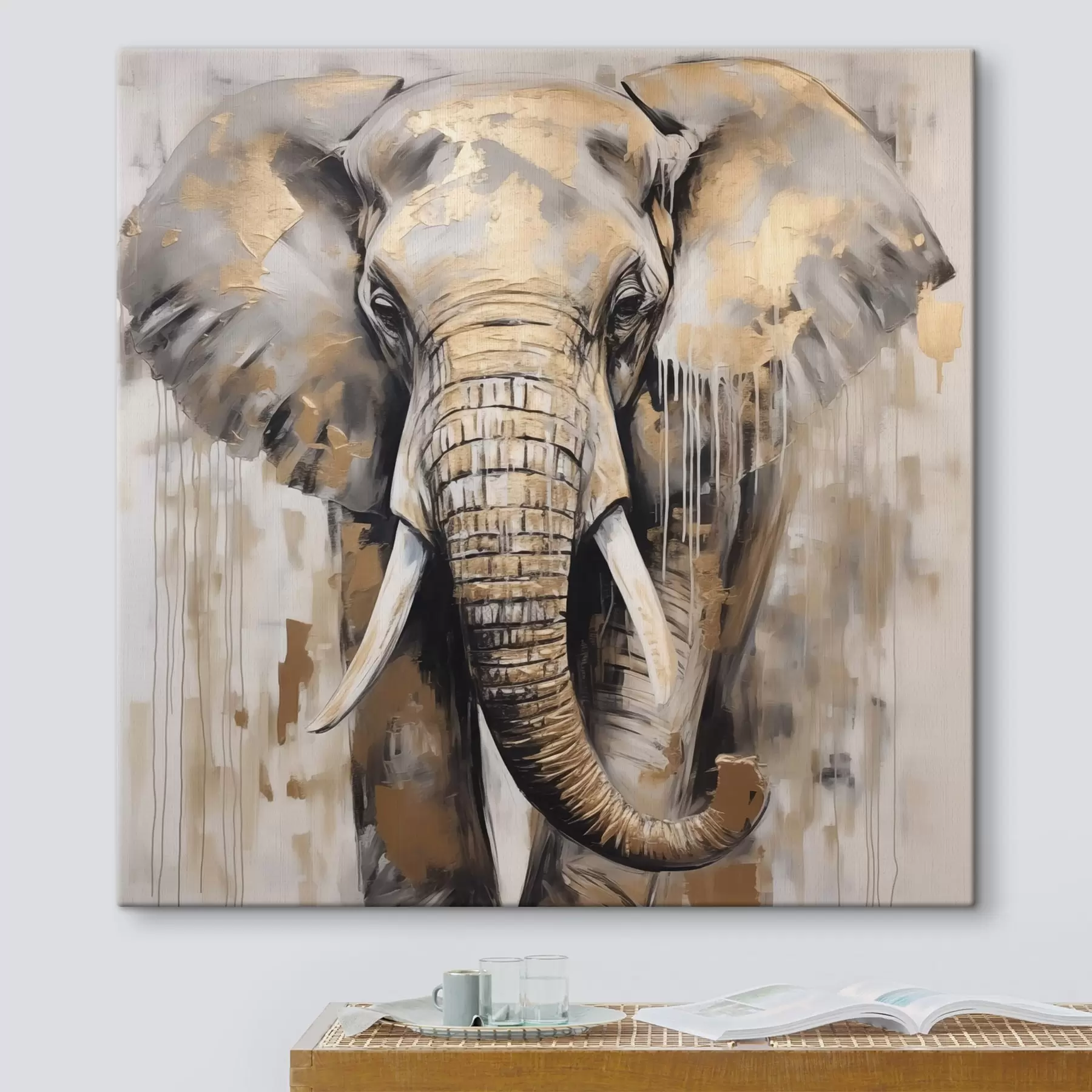 carta da parati Pittura a imitazione di elefante nr. s44700