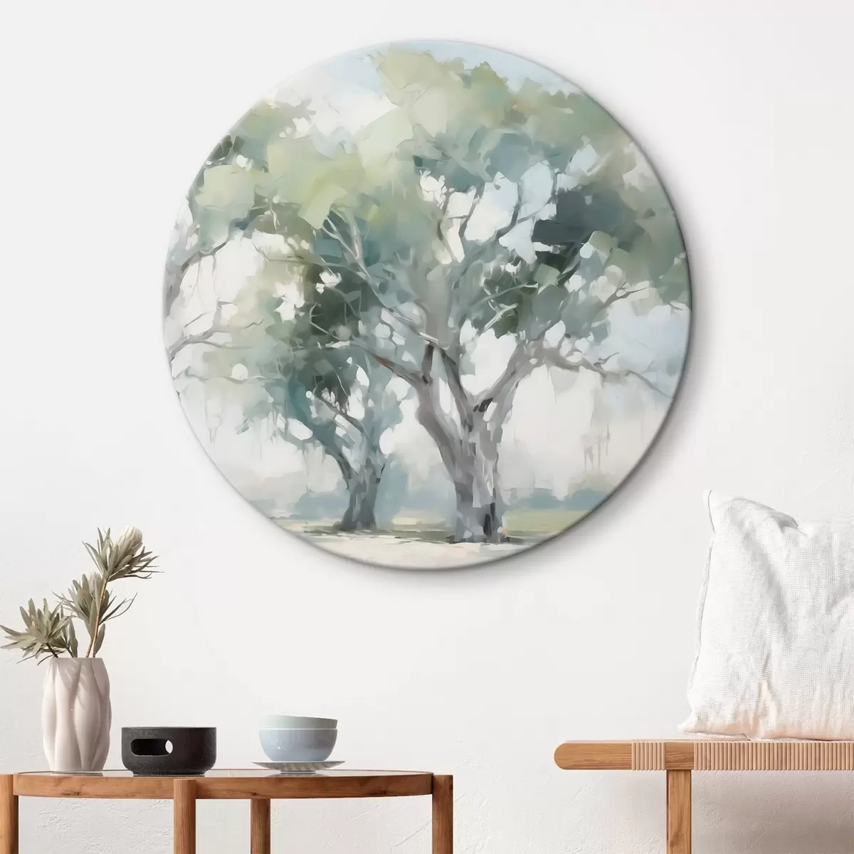 Quadri rotondi Pittura ad imitazione di Oak Grove r44695