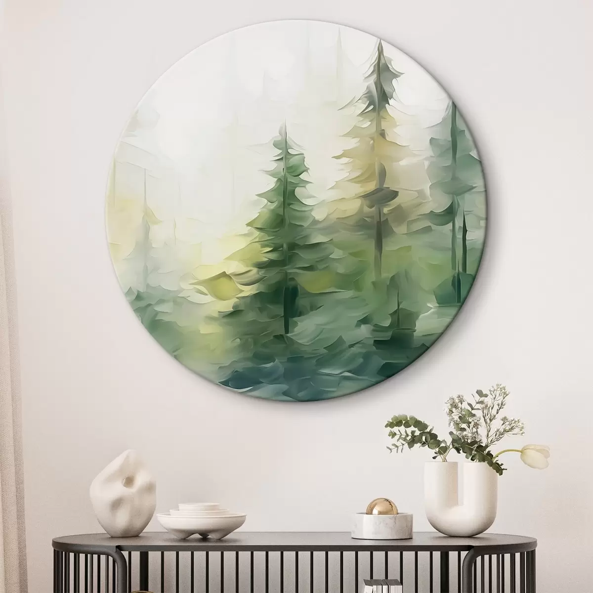 Quadri rotondi Pittura ad imitazione della foresta r44708