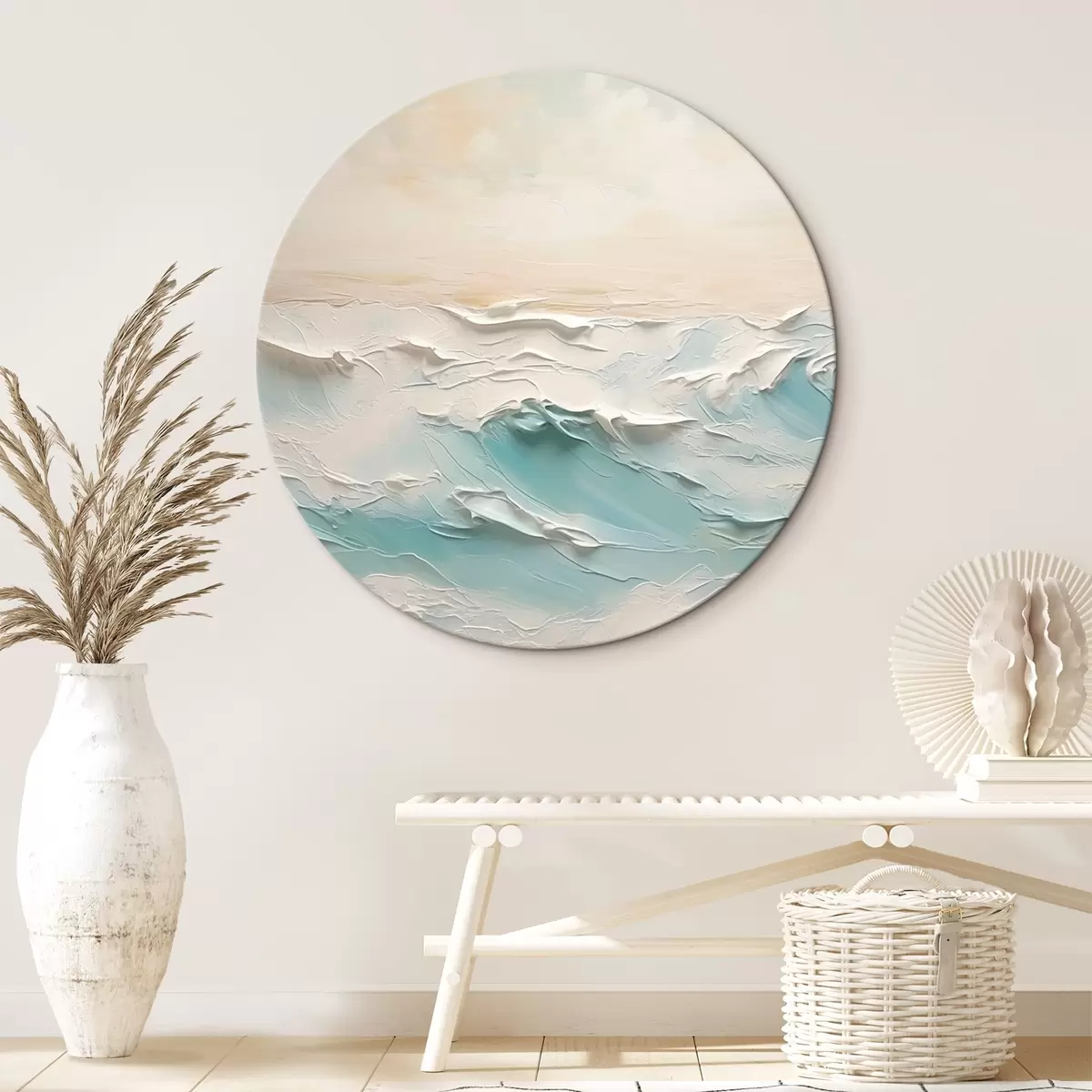 Quadri rotondi Pittura a imitazione del mare r44709
