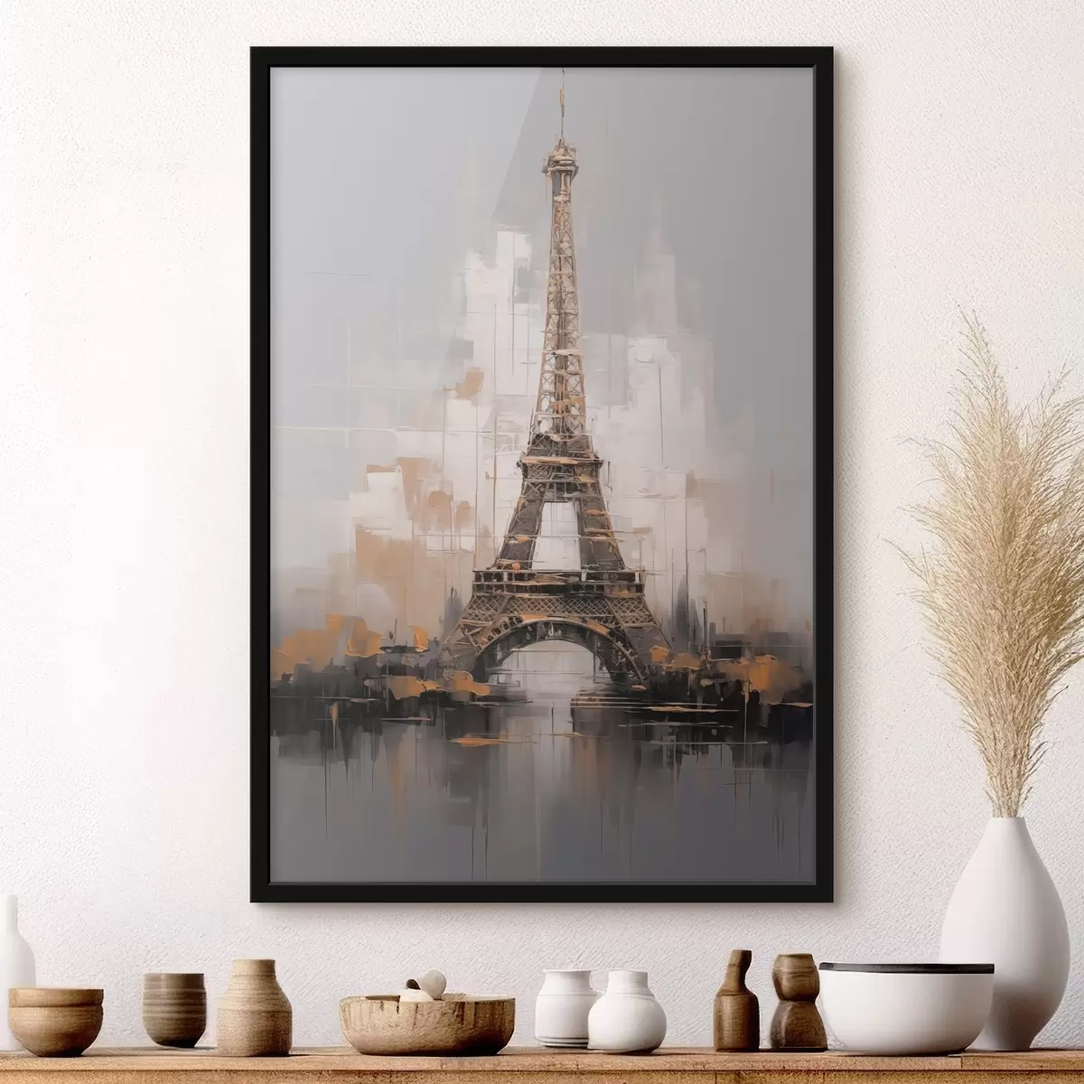 Poster Imitazione di pittura della torre Eiffel f44697