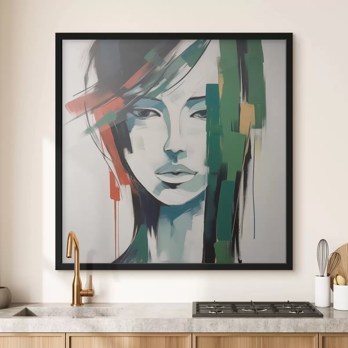 Poster Ritratto luminoso imitazione della pittura f44698