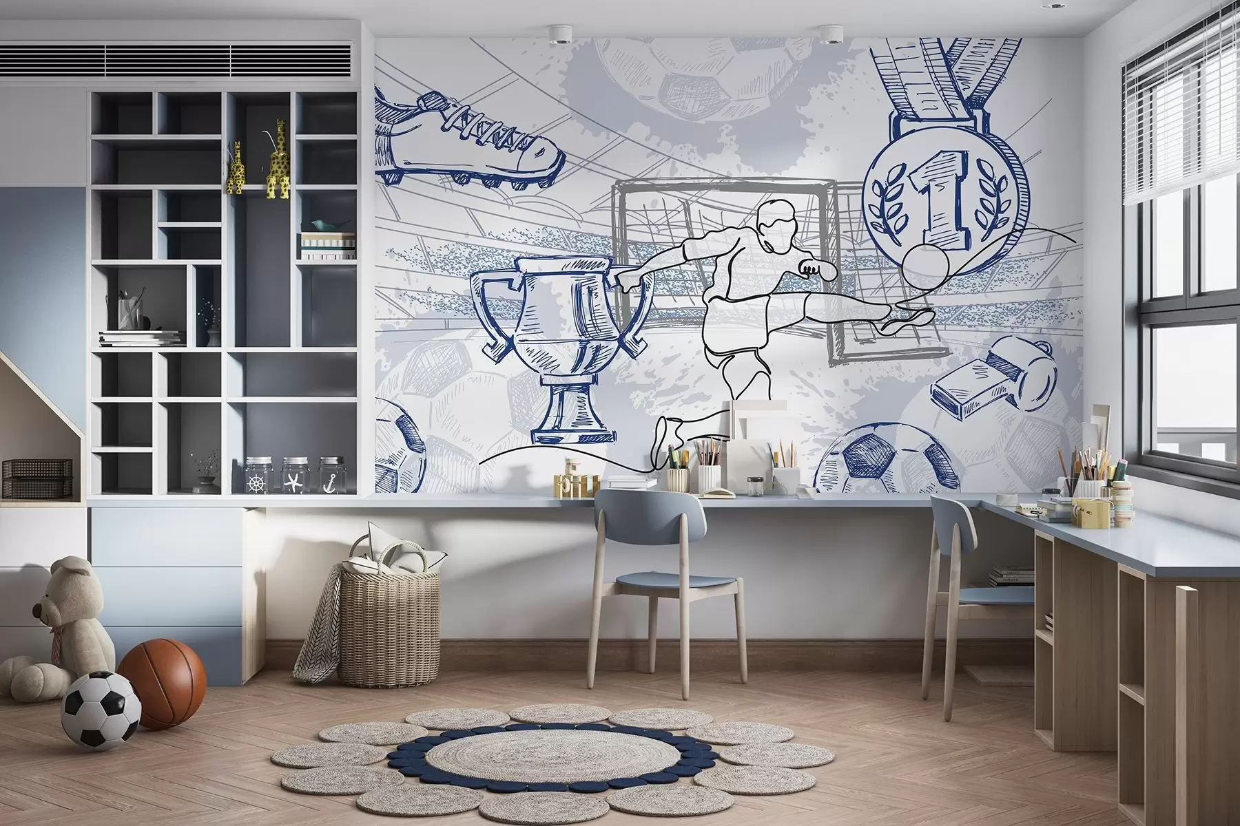 carta da parati Attributi del calcio nr. w04108