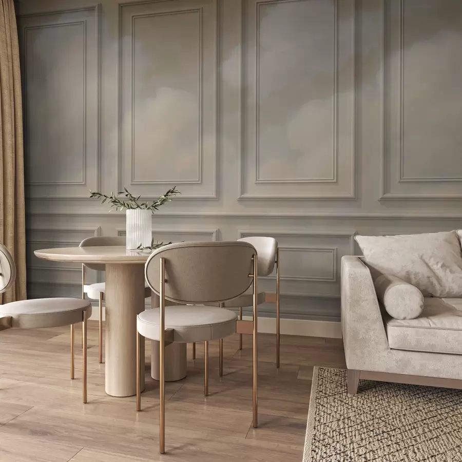 Carta da parati Cielo Imitazione di modanatura con nuvole ariose n. w04110v1