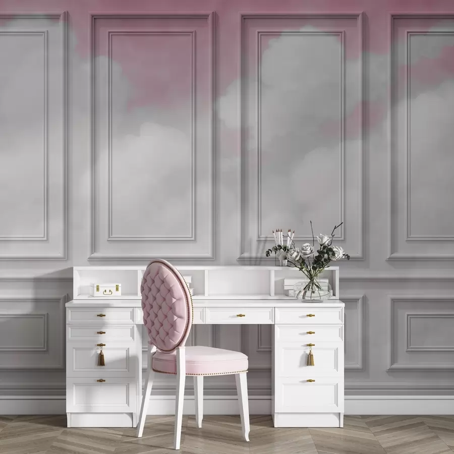 Carta da parati Cielo Imitazione di modanatura con nuvole ariose n. w04110v2