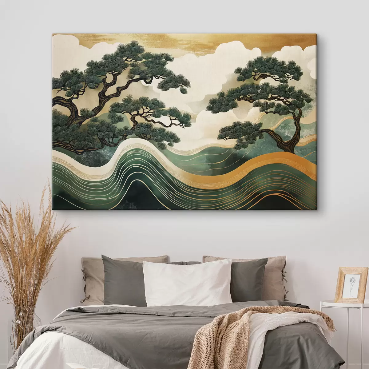 carta da parati Paesaggi astratti con pini, stile cinese nr. s44720