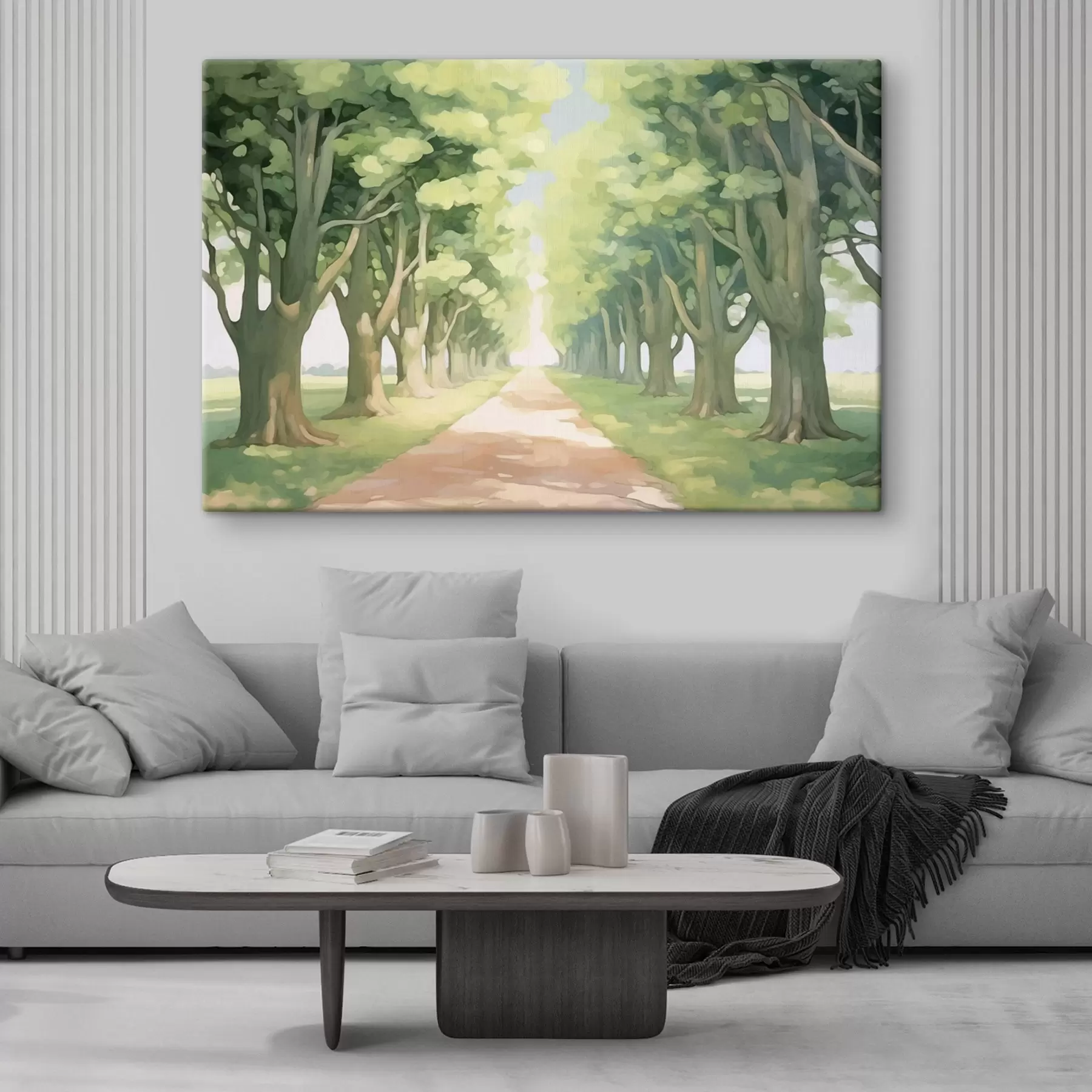 carta da parati Vicolo di alberi lungo il sentiero nr. s44727