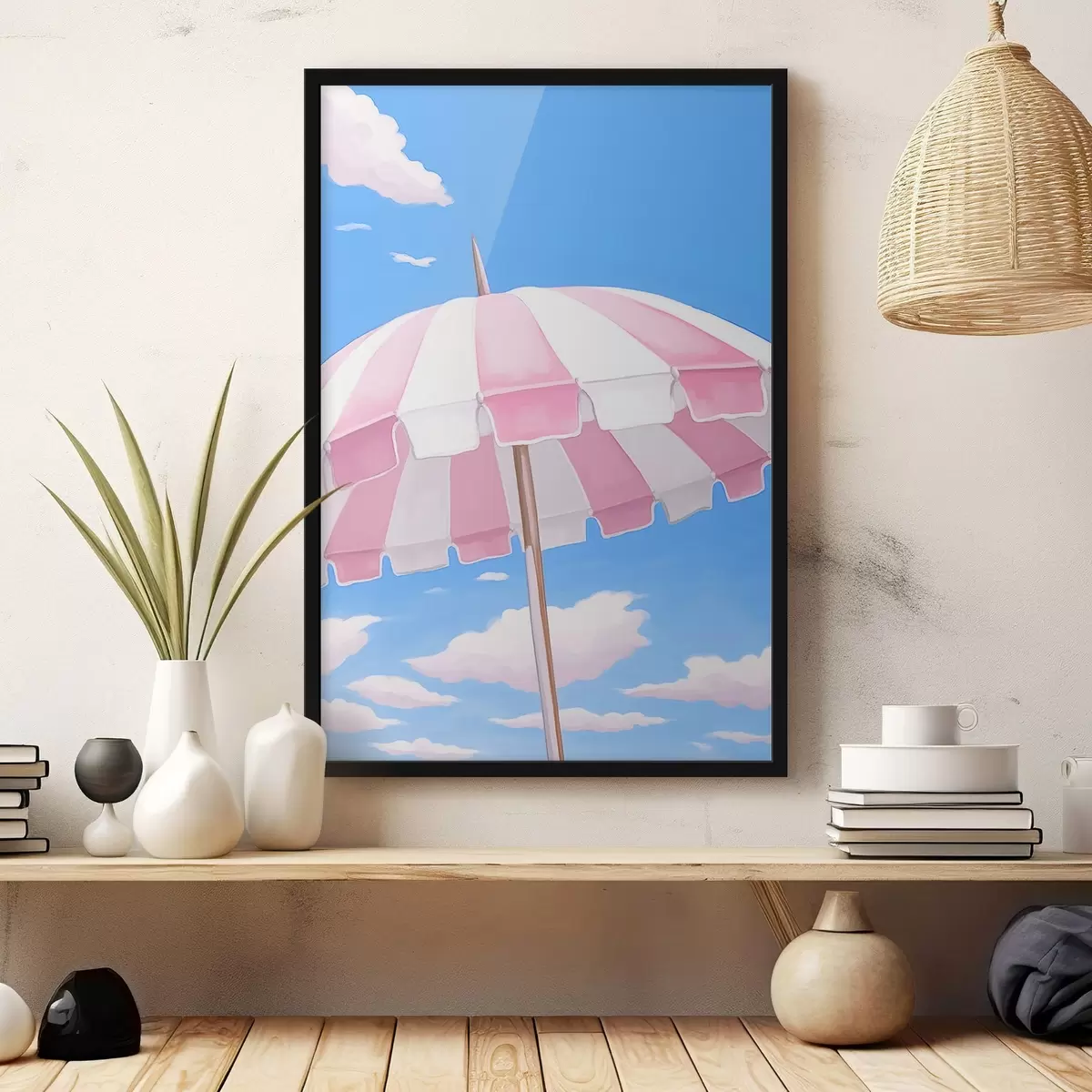 Poster Ombrellone rosa f44740