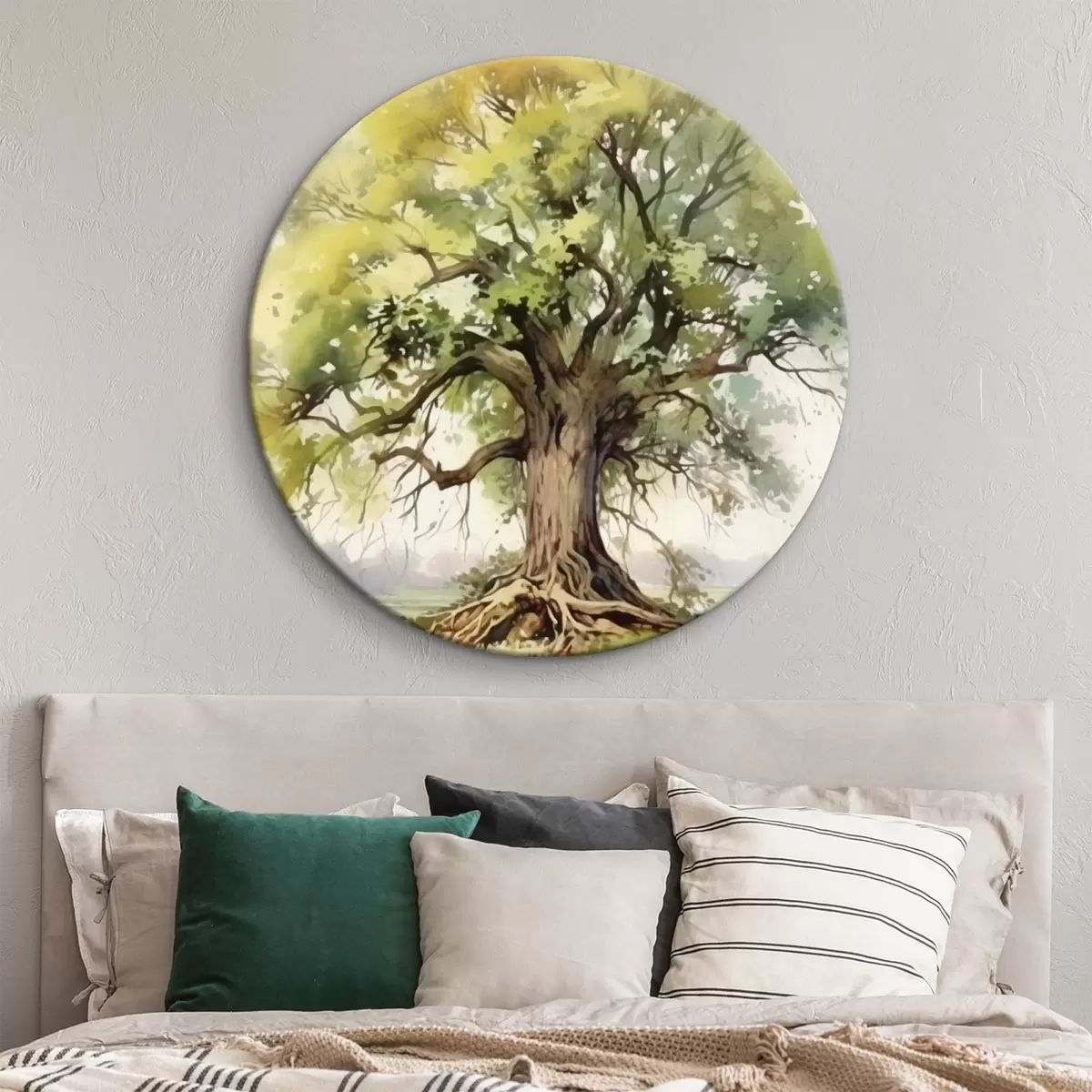 Quadri rotondi Un vecchio albero con radici diffuse r44731