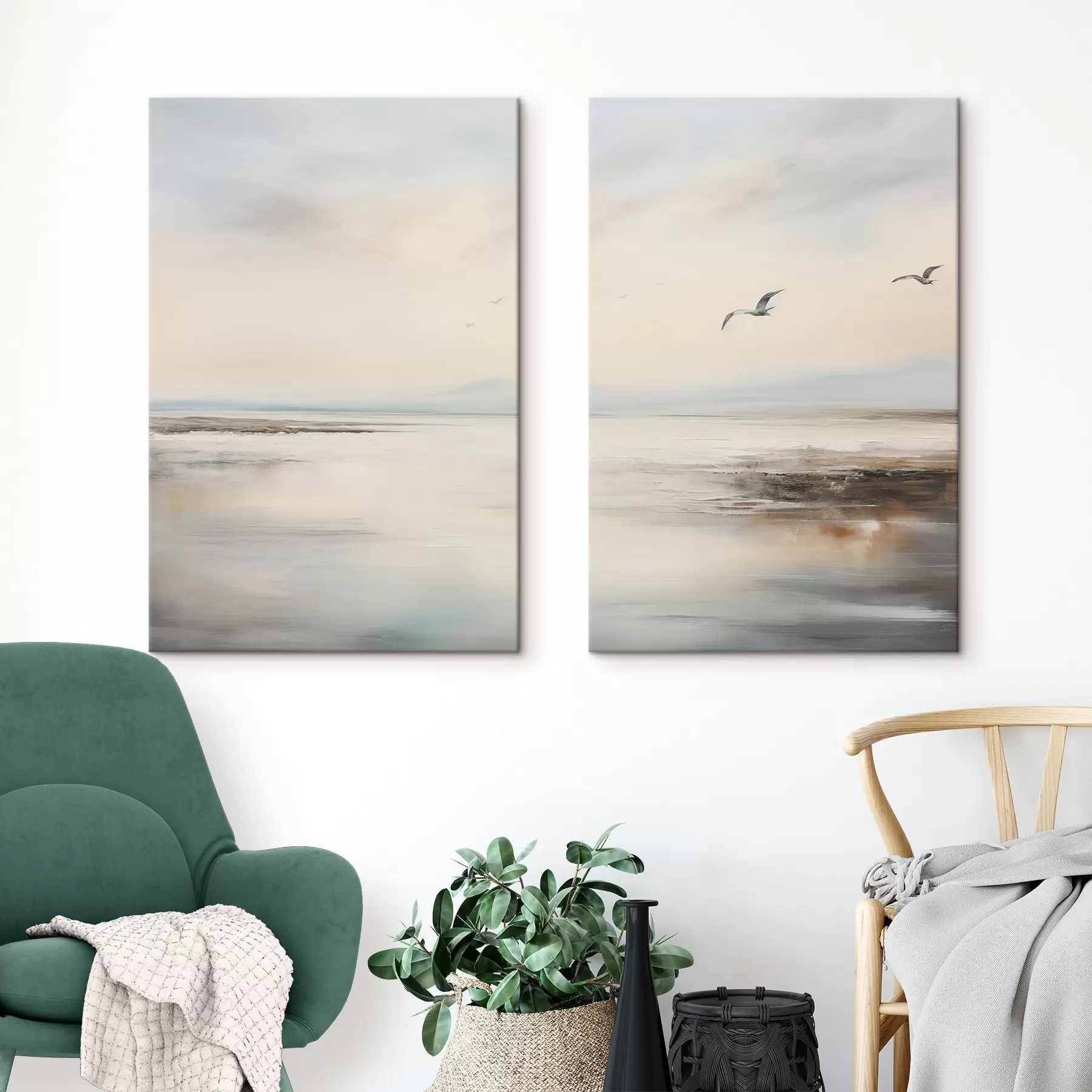 carta da parati Gabbiani sulla spiaggia nr. m00463