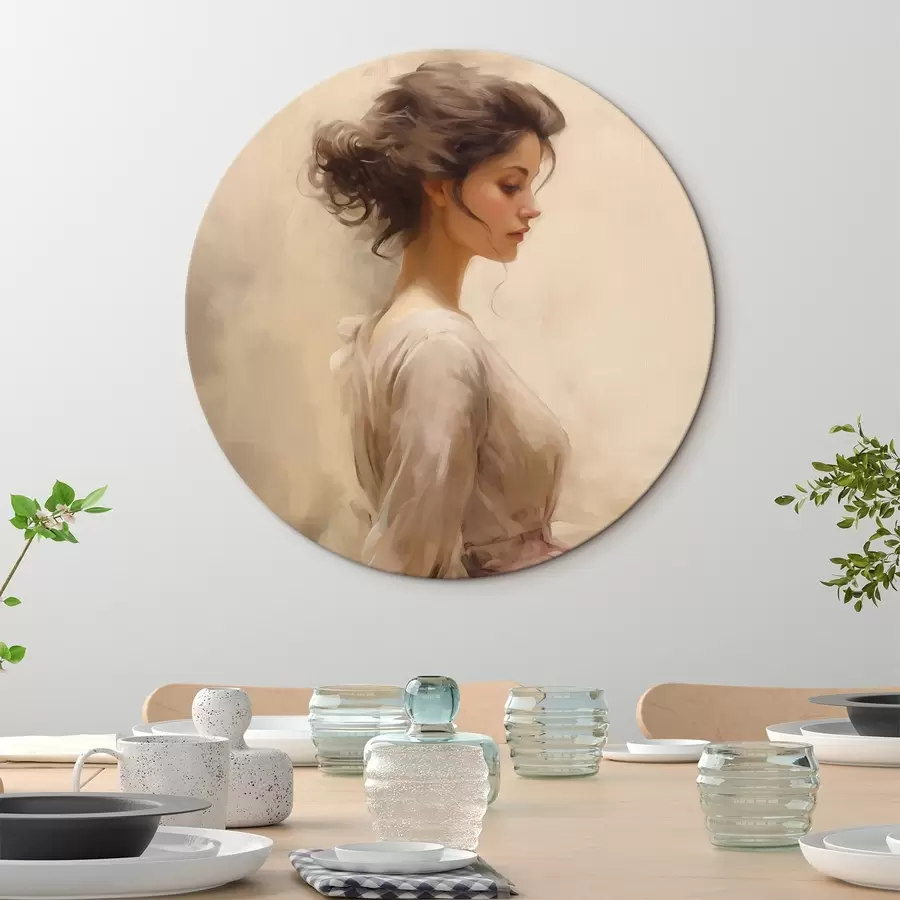 carta da parati Delicata figura femminile su sfondo chiaro nr. r44752