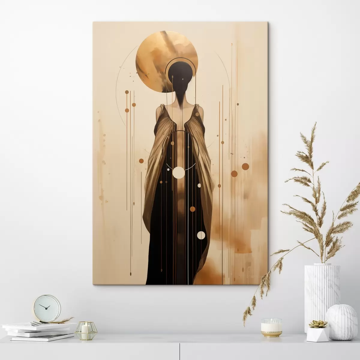 carta da parati Donna astratta con ornamento nr. s44748